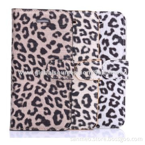 Leather case for iPhone 6, comfortable waterproof, leopard print ultra-thin holder walletNew